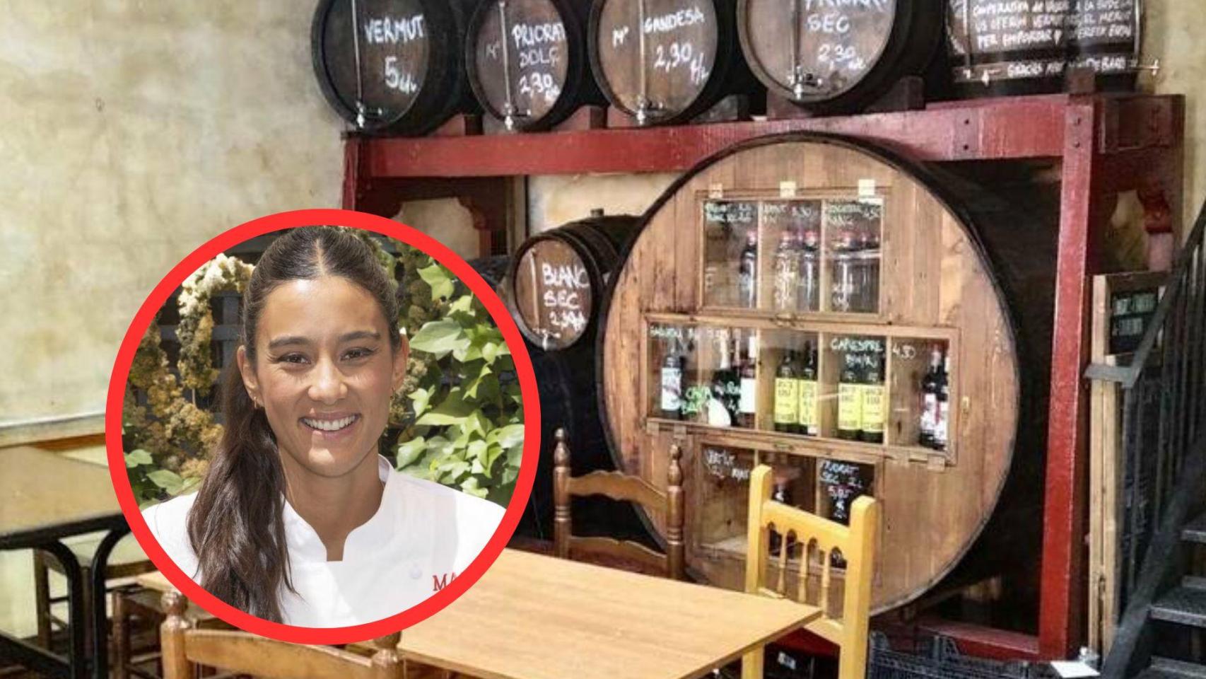 Fotomontaje María Lo y bodega