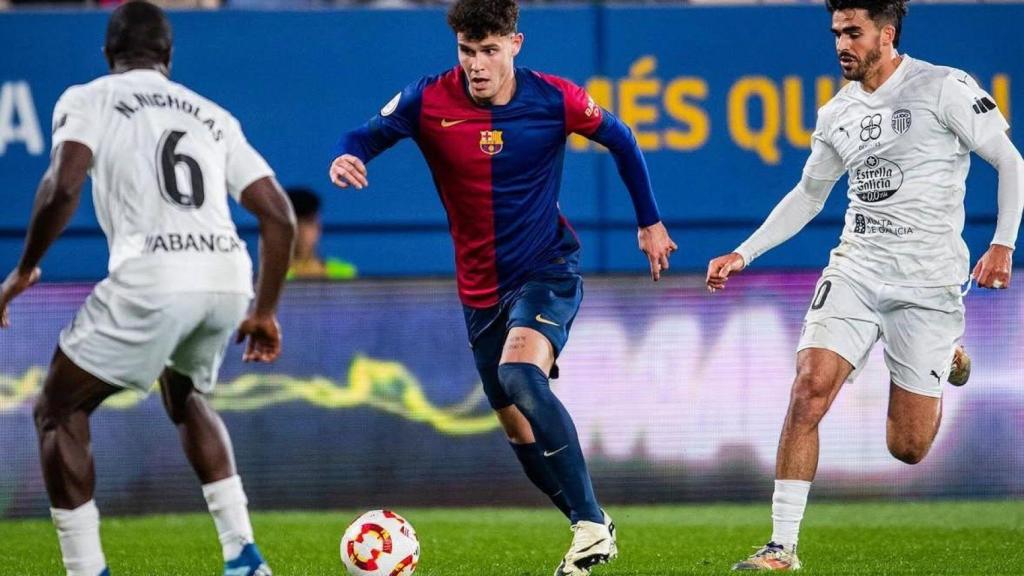 'Trilli' en un partido con el Barça B
