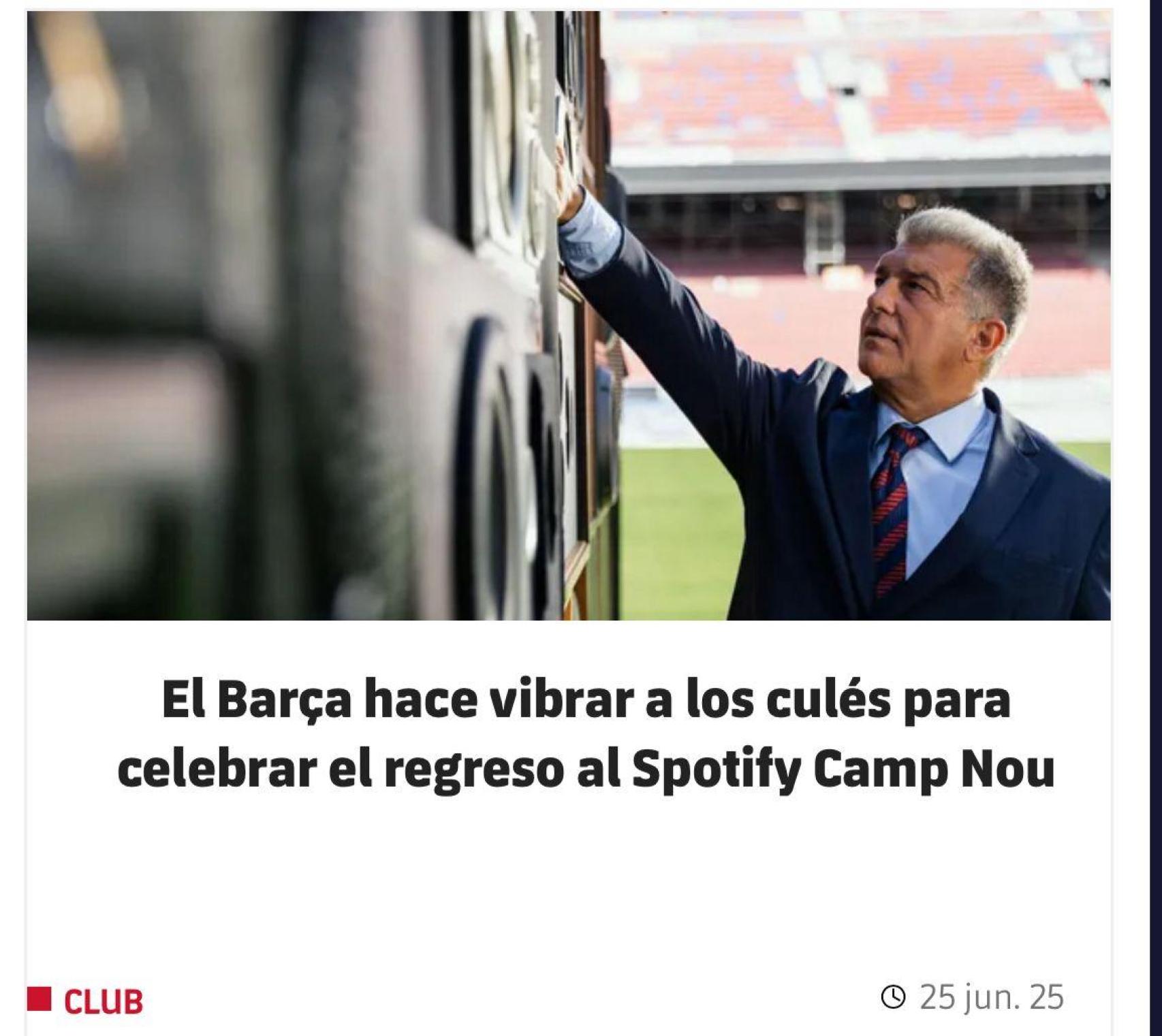 El Barça anuncia el regreso al Camp Nou para el Gamper el día 25 de junio