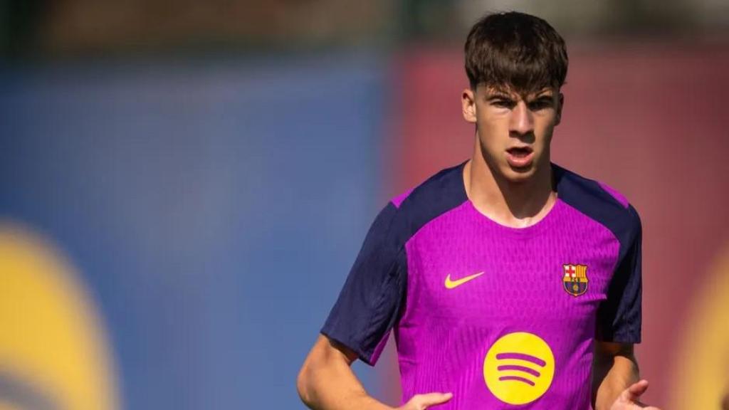 Jofre Torrents en la pretemporada del Barça 2025-26