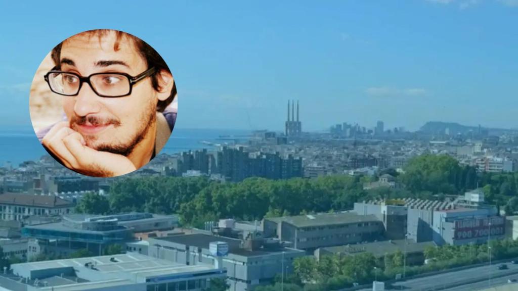 Montaje de la ciudad de Badalona con una imagen de Tomàs Fuentes