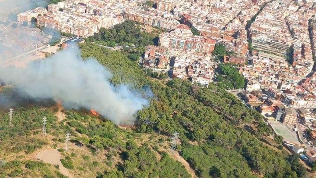 Incendio forestal en Viladecans