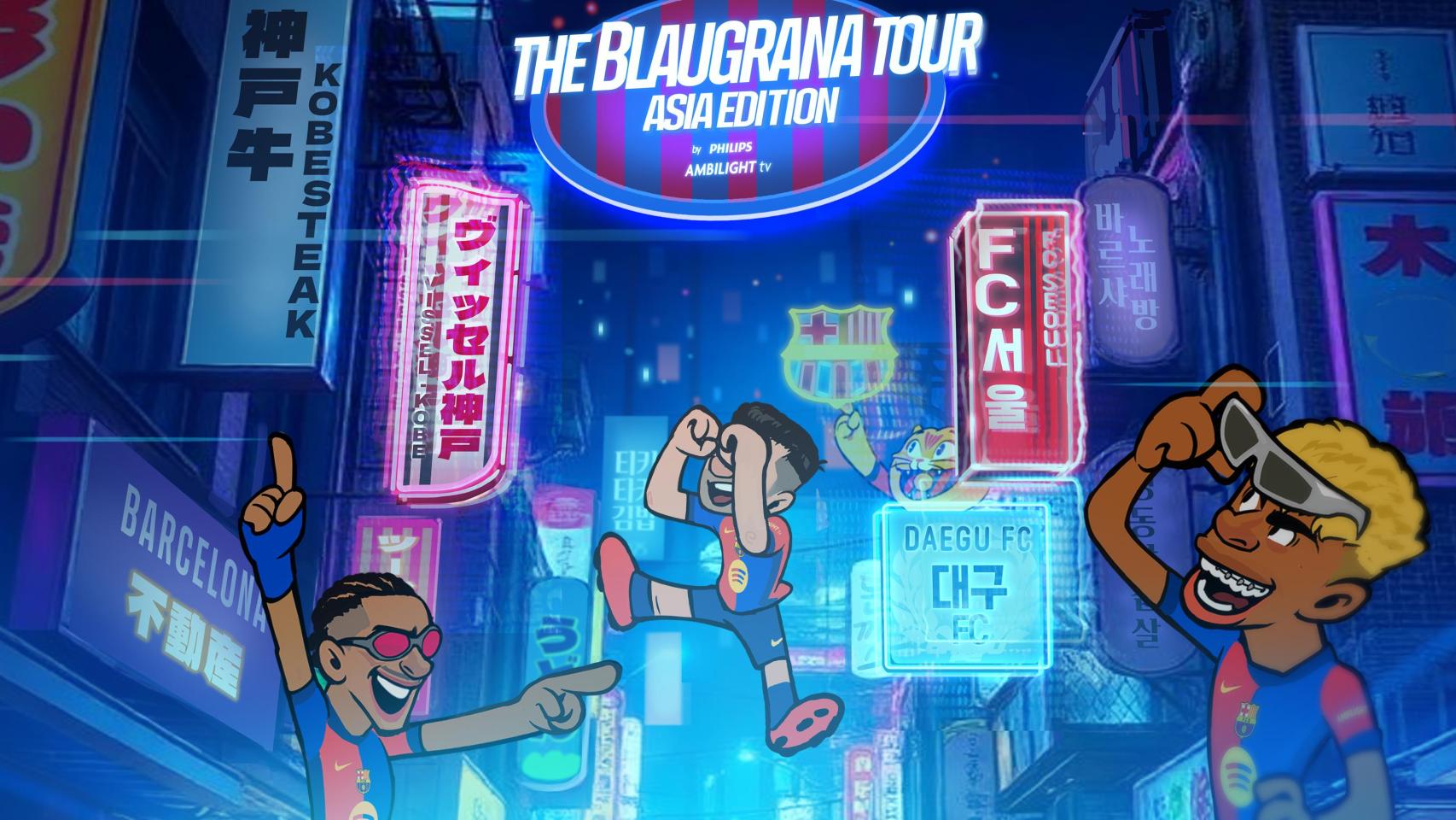 La imagen promocional de la gira de pretemporada del Barça por Asia