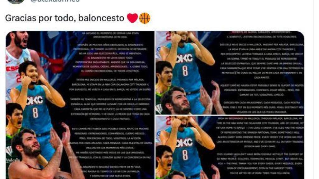 Abrines anuncia su retirada