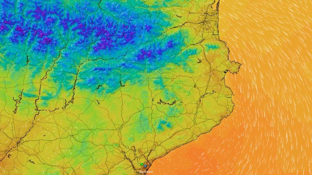 Mapa de temperatures mínimes