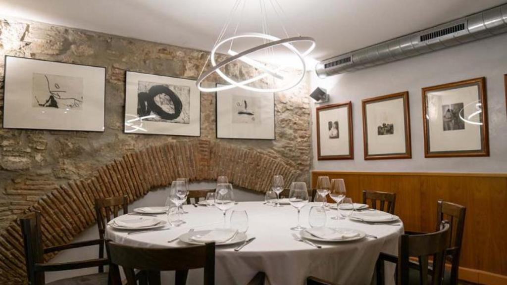 Interior del comedor del restaurante Passadís del Pep en Barcelona