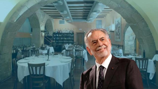 Montaje de Coppola con el restaurante de fondo en Barcelona