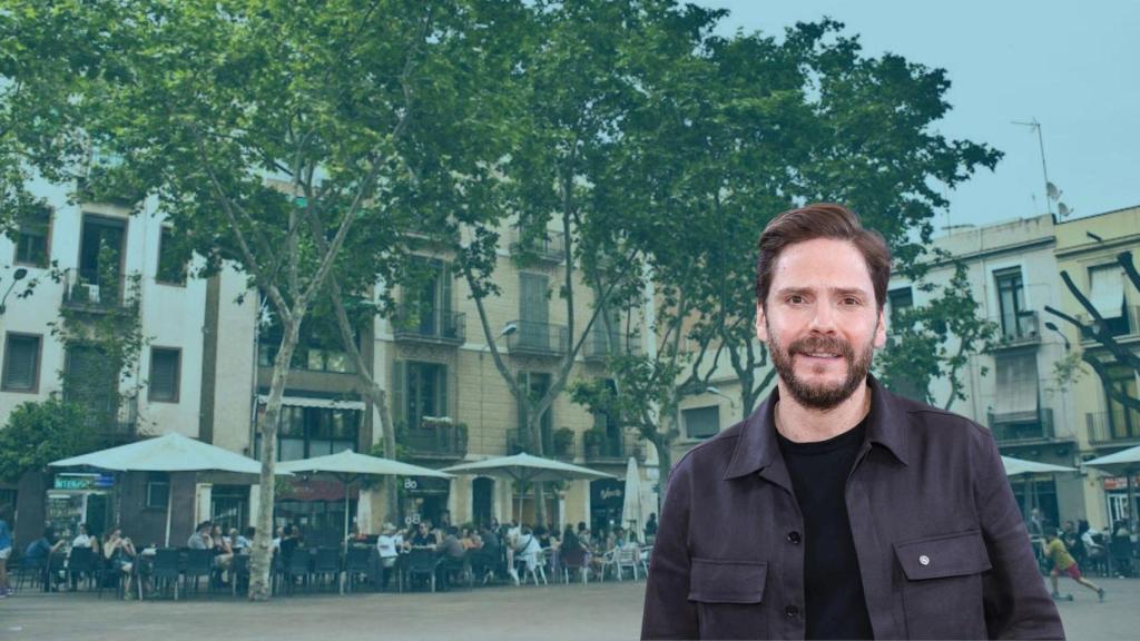 Montaje de Daniel Brühl es su barrio favorito de Barcelona