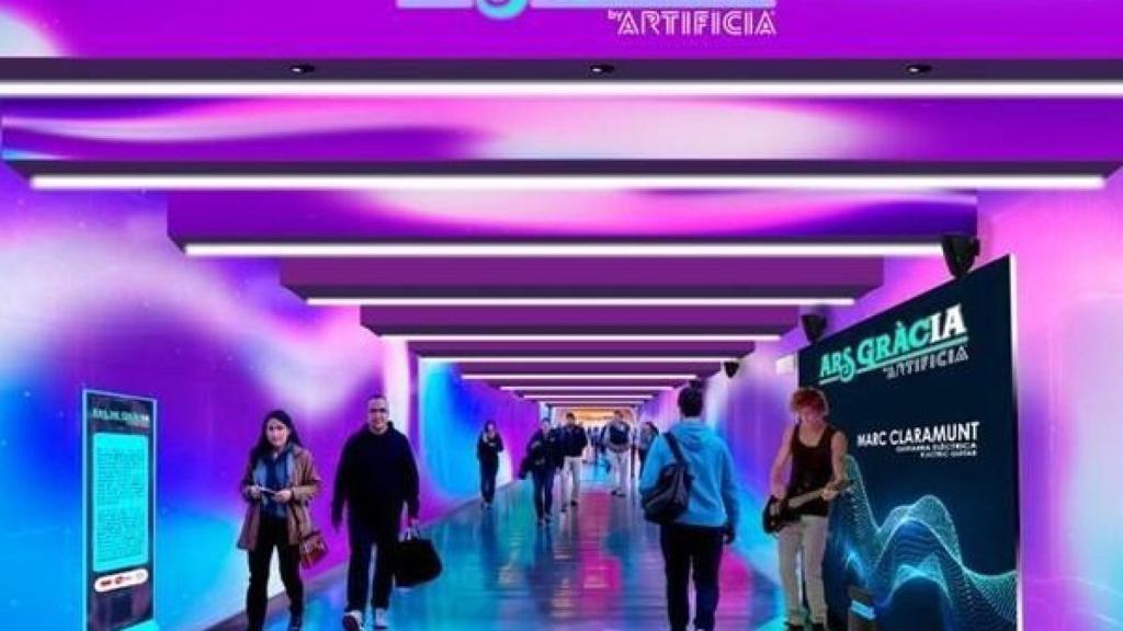 El transbord de passeig de Gràcia del metro de Barcelona es convertirà en un túnel sensorial amb llums i sons
