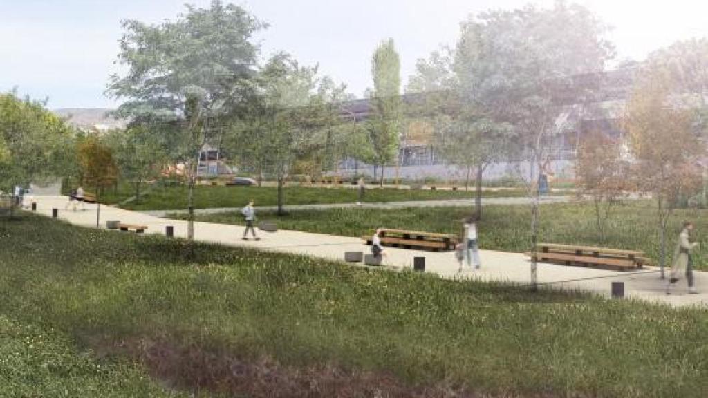 Render de la futura riera de Pomar en Badalona