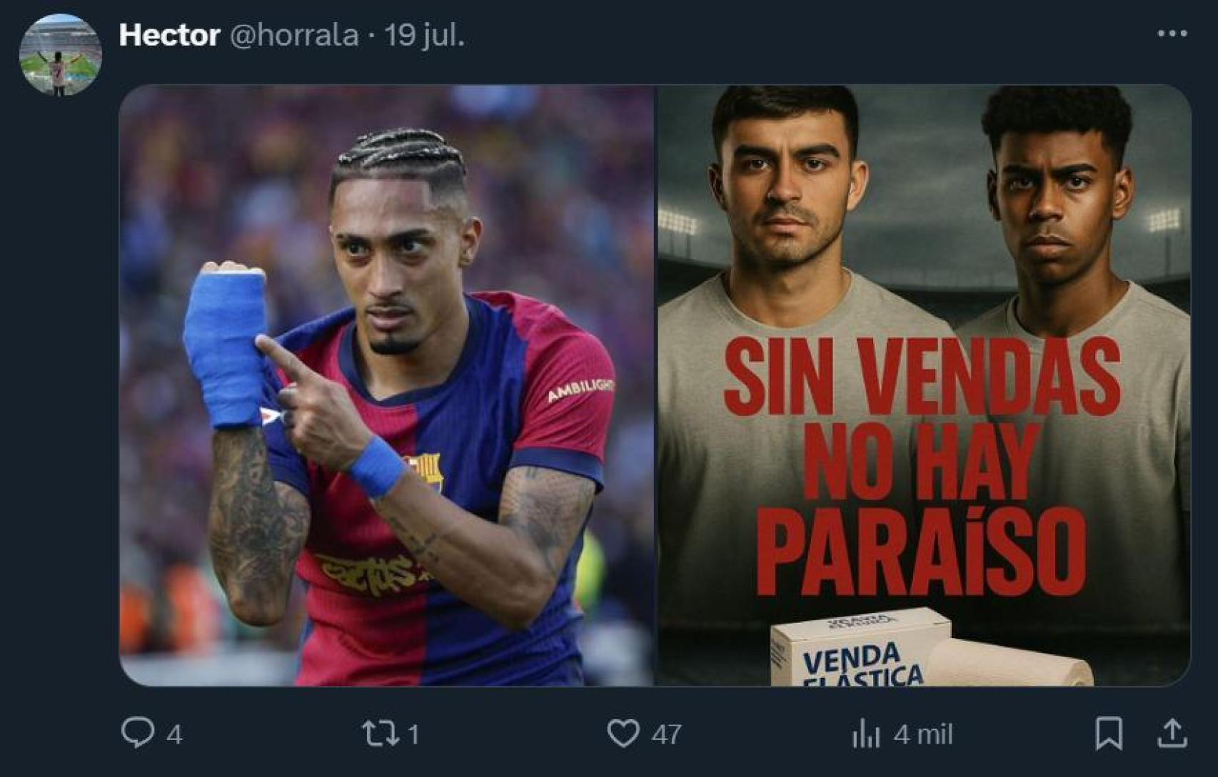 La afición del Real Madrid acusa de 'dopping' al Barça de Flick