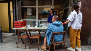 Preparación calles de Gracia