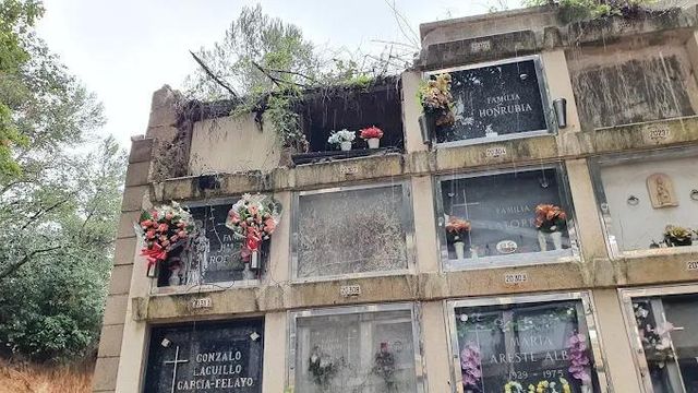 Estado de los nichos del cementerio de Collserola de Barcelona