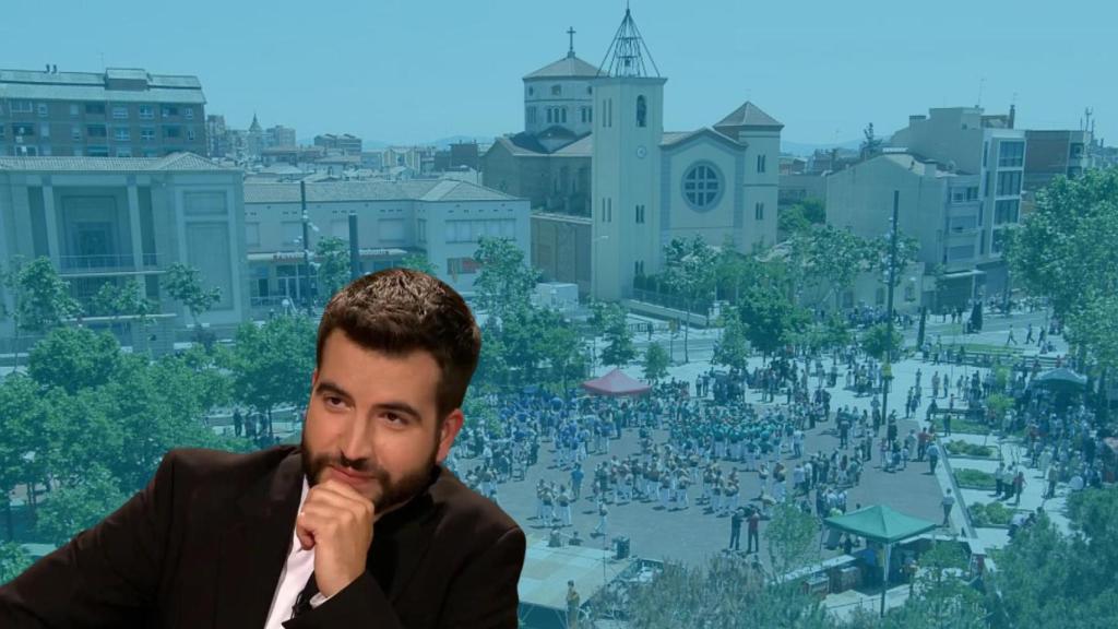 Un foto montaje de Ricard Ustrell sobre una imagen de su barrio natal