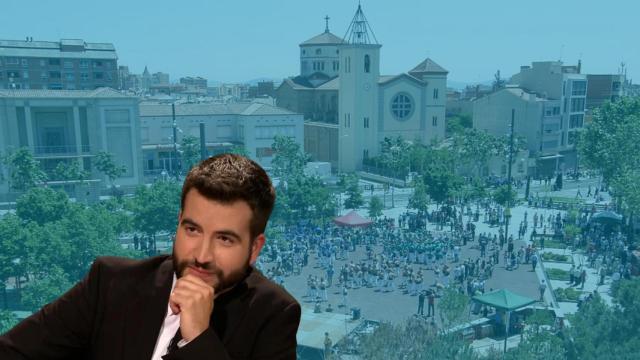 Un foto montaje de Ricard Ustrell sobre una imagen de su barrio natal