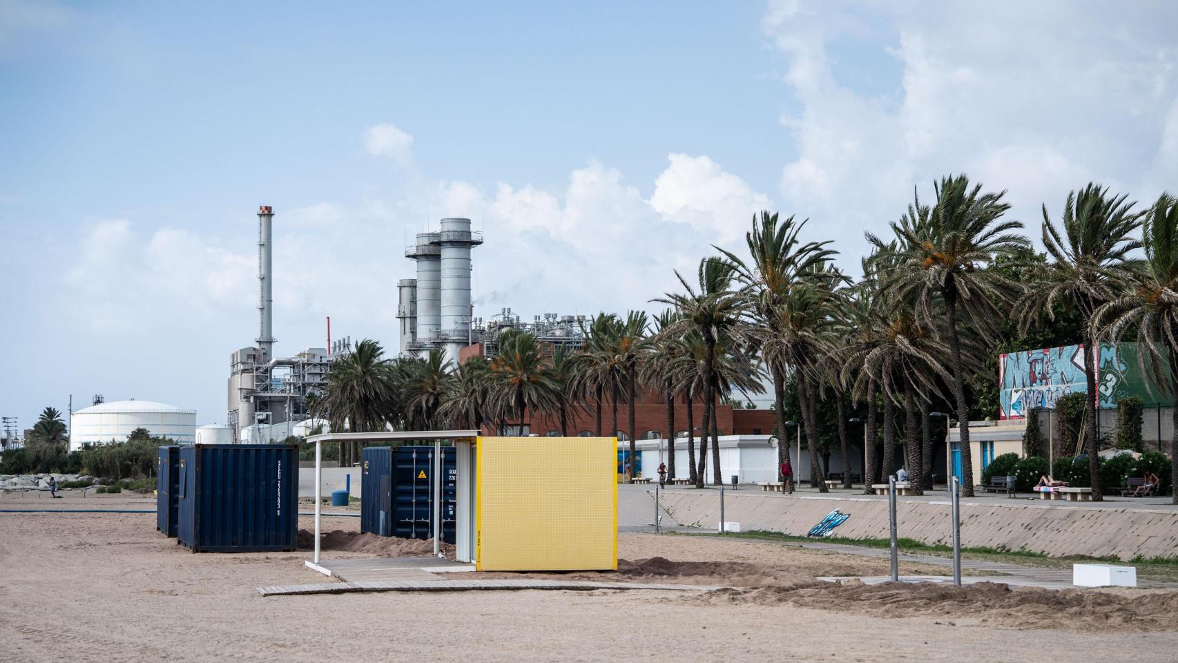 La playa del Litoral de Sant Adrià este julio