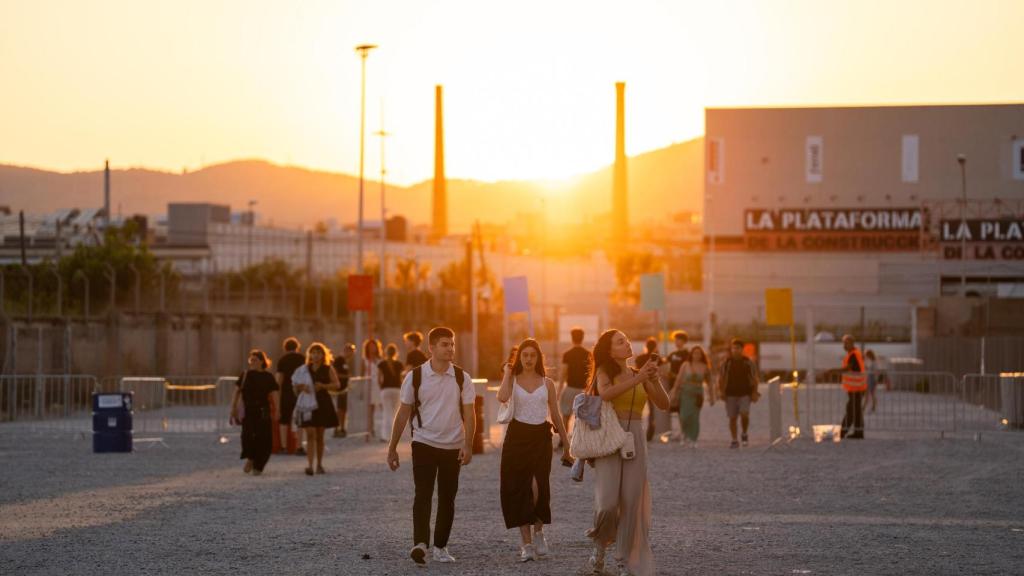 Las Tres Chimeneas de Sant Adrià este verano, que acogieron el popular cine al aire libre