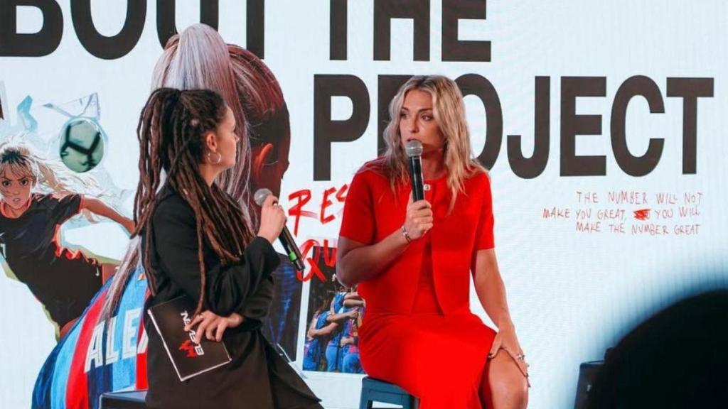 Alexia Putellas en la presentación de su fundación, 'Eleven'