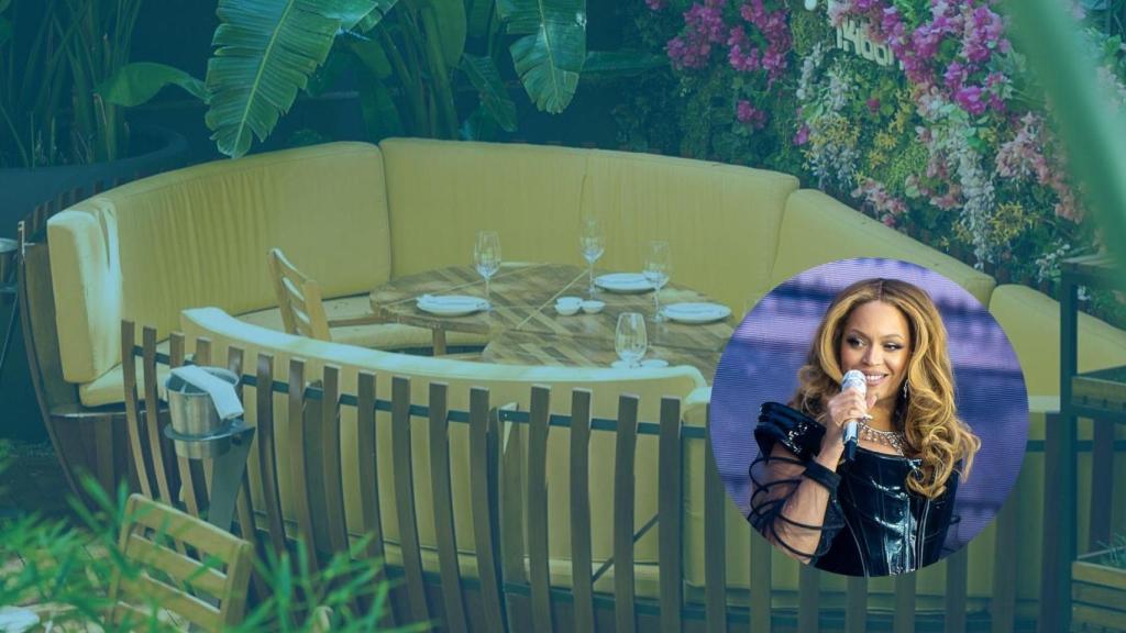 Montaje de Beyoncé con su restaurante favorito de Barcelona: Ikibana