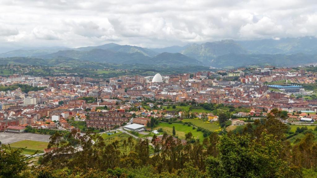Vista aérea de Oviedo (Asturias) en una imagen de archivo