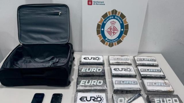 La maleta que interceptó la Guardia Urbana cerca de la Sagrada Família