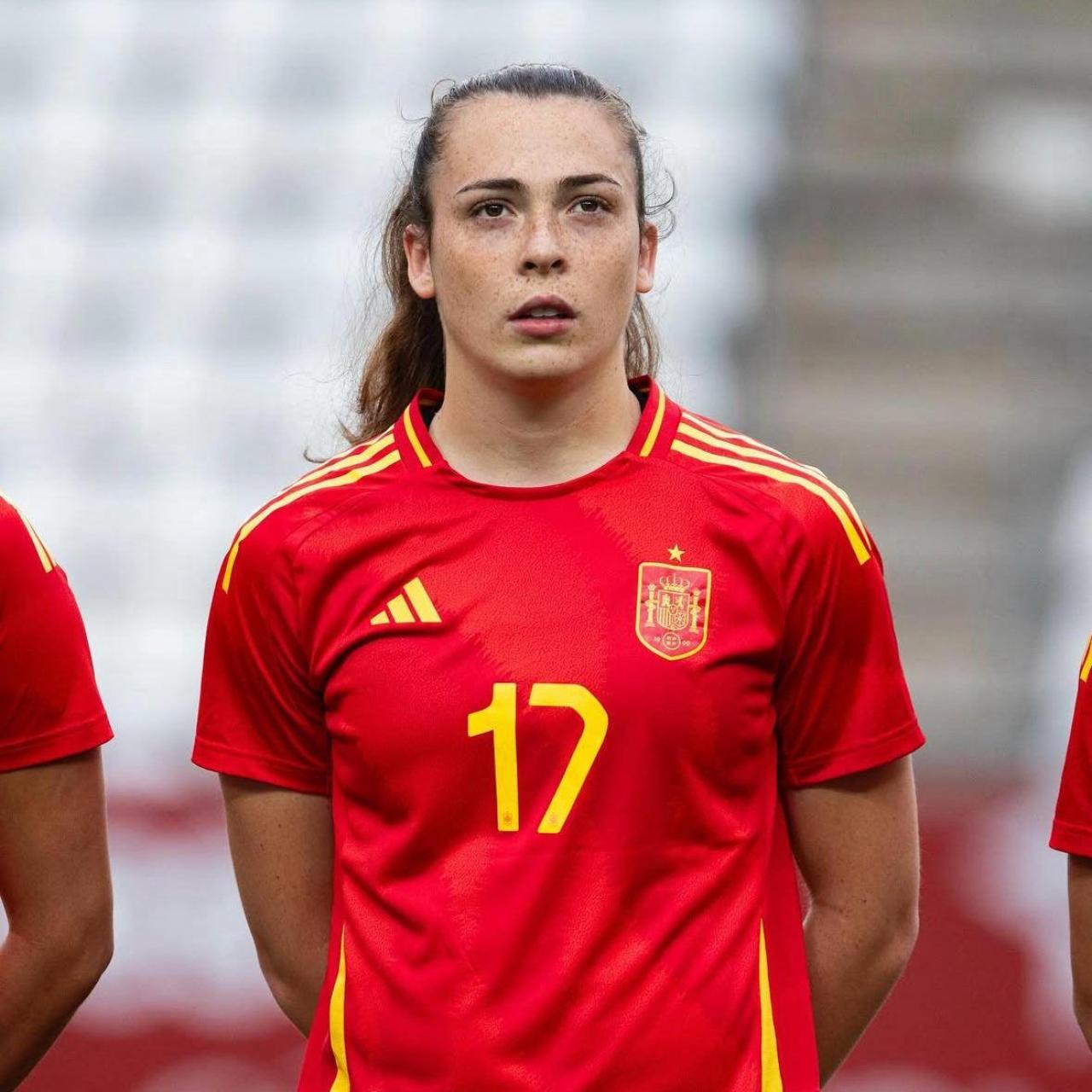 Lucía Corrales en su debut con la selección española absoluta