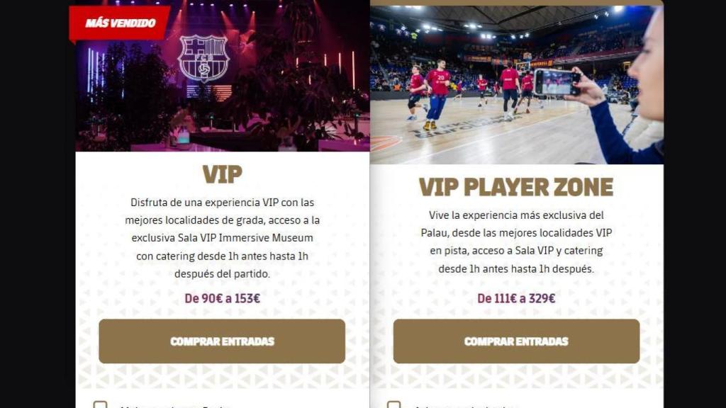 Oferta de entradas Vip en el Palau Blaugrana para la Euroliga 2025/2026