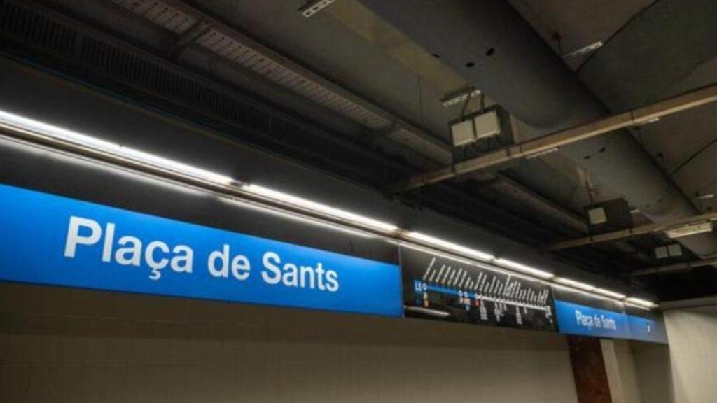 Estación de Plaça de Sants del metro de Barcelona