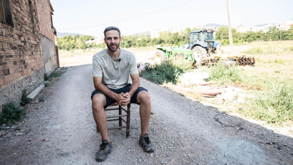 Germàn Domínguez, agricultor de Sant Boi en el Parc Agrari del Baix Llobregat