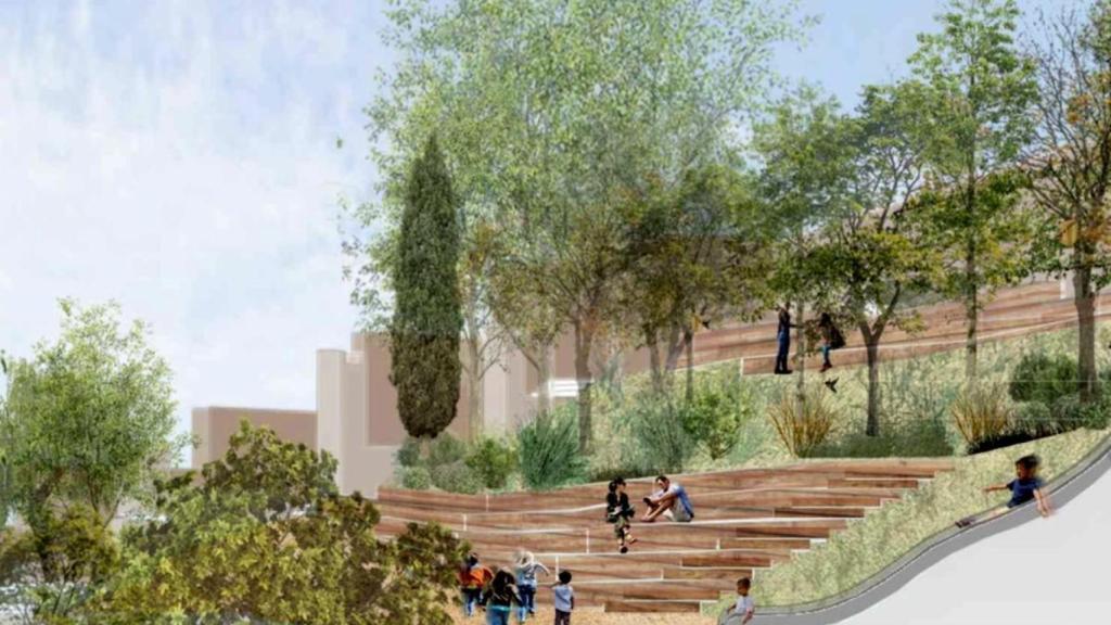 Render de los futuros jardines de la Font del Carbó