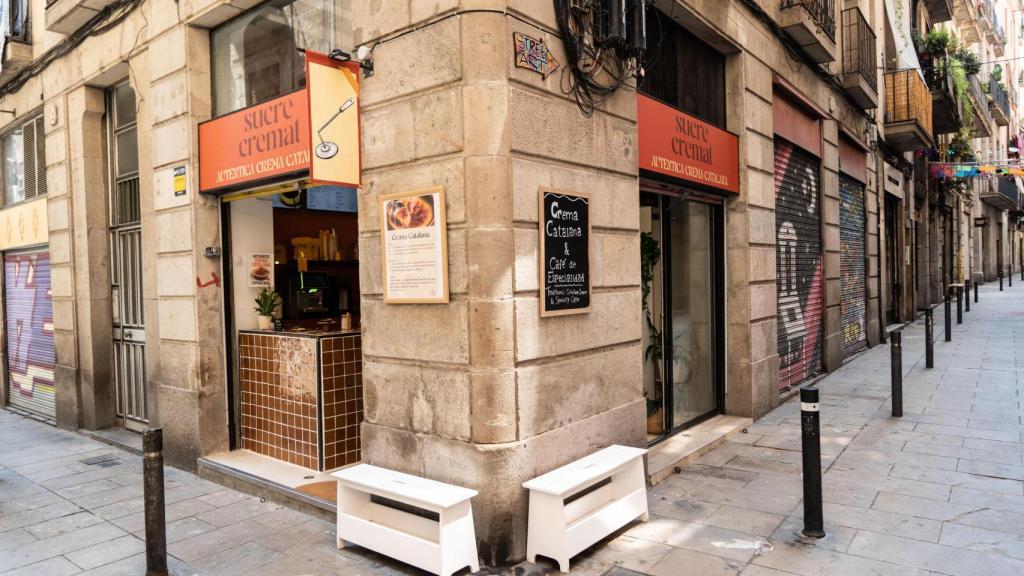 Tienda de crema catalana, Sucre cremat