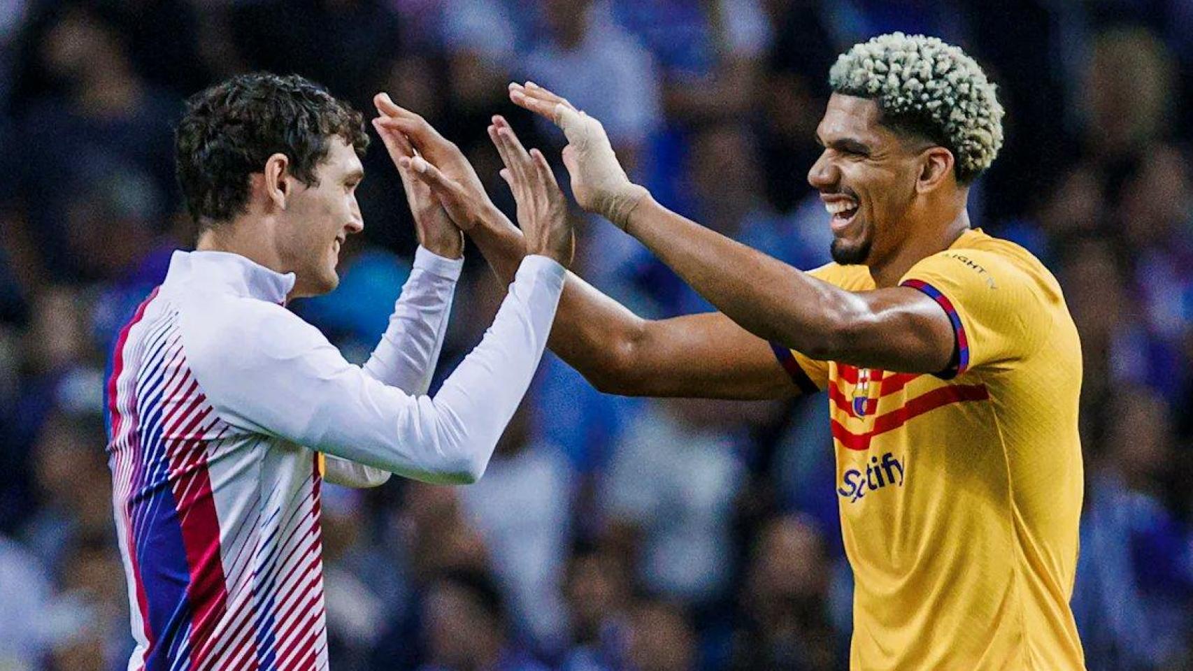 Ronald Araujo y Andreas Christensen