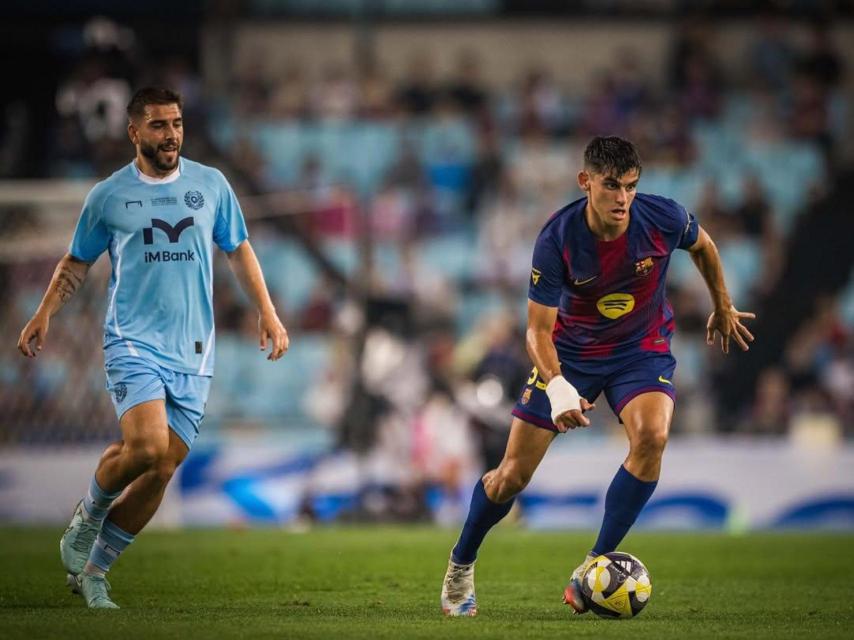 Gerard Martín durante el amistoso entre el Daegu y el Barça