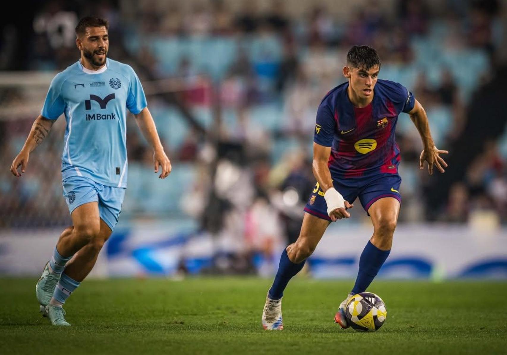 Gerard Martín durante el amistoso entre el Daegu y el Barça
