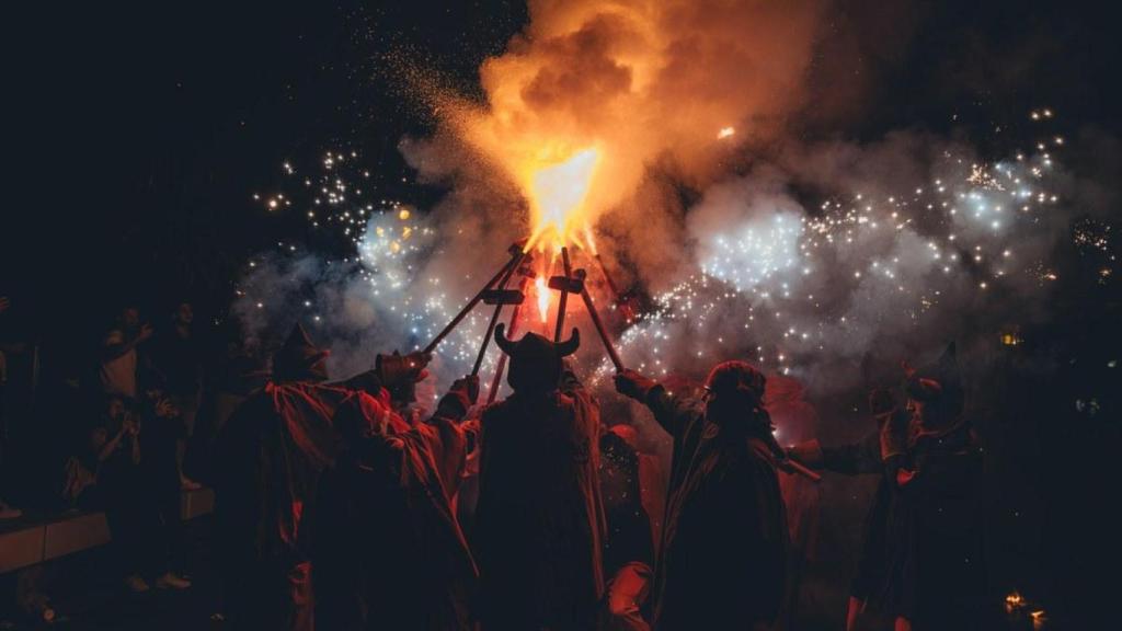 Correfocs de la Festa Major de Badalona en una edició anterior