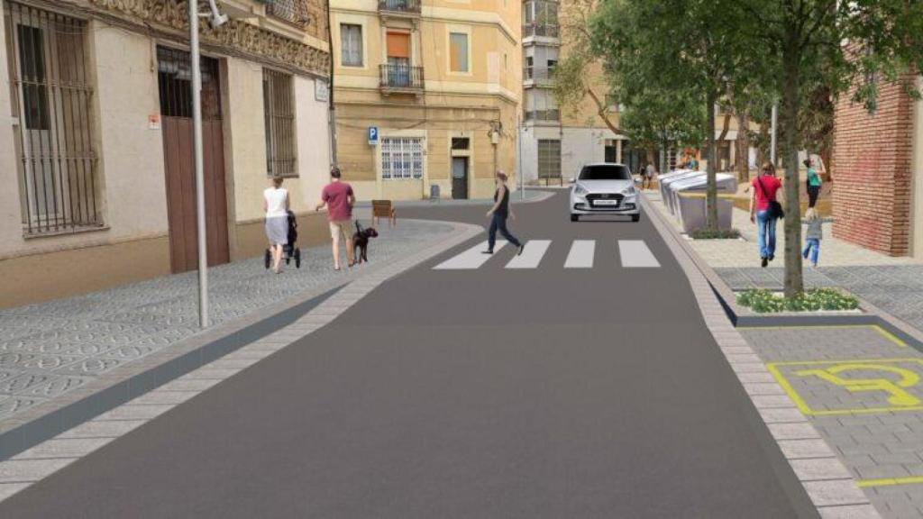 Render de la remodelació del carrer del Vint-i-Sis de Gener