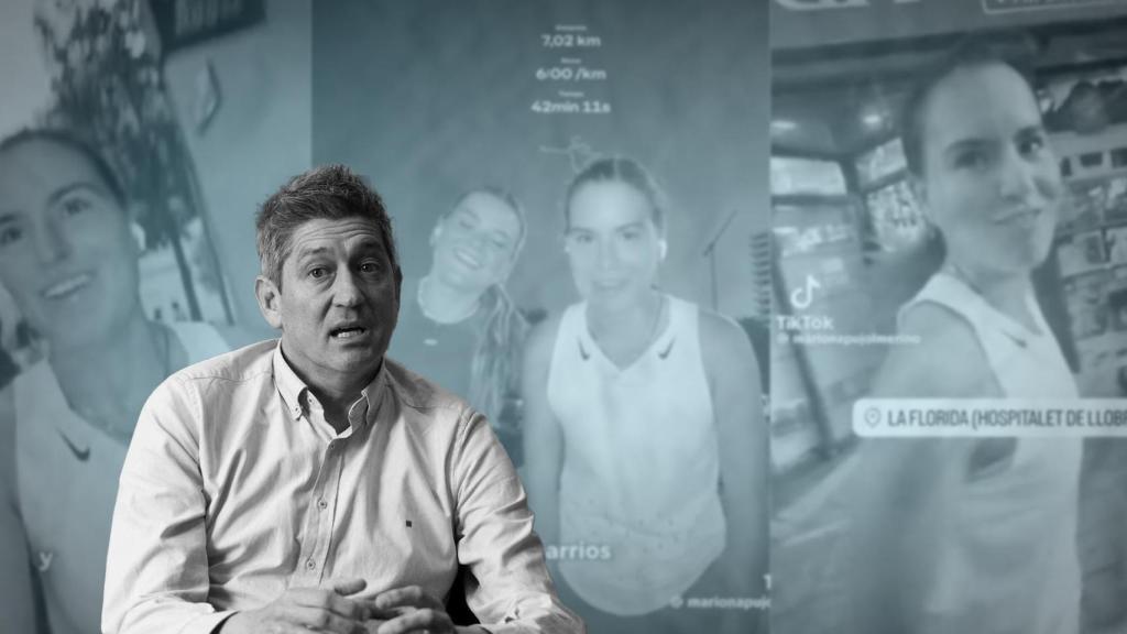 Fotomontaje del alcalde de L'Hospitalet, David Quirós, sobre fotogramas del vídeo de Mariona Pujol