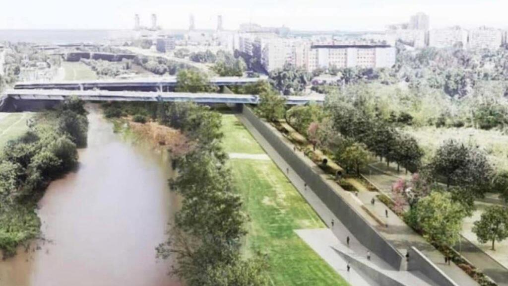 El riu Besòs, on es produeixen les obres