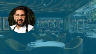 Montaje del chef Dani García  y uno de sus restaurantes