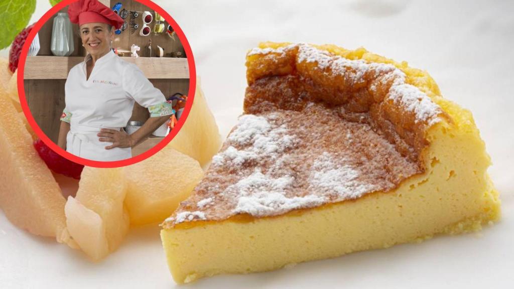 Fotomontaje Eva Arguiñano y tarta de queso