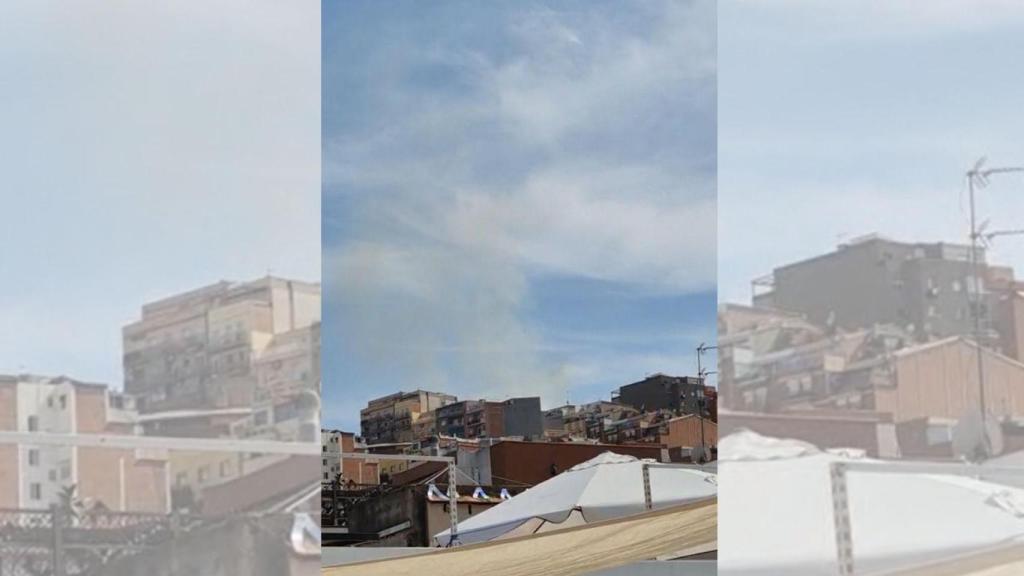 Una columna de humo sorprende a los vecinos de El Carmel
