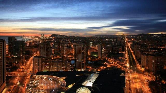 Vistas de Barcelona de noche