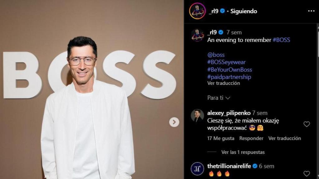 Lewandowski, nuevo embajador de Hugo Boss