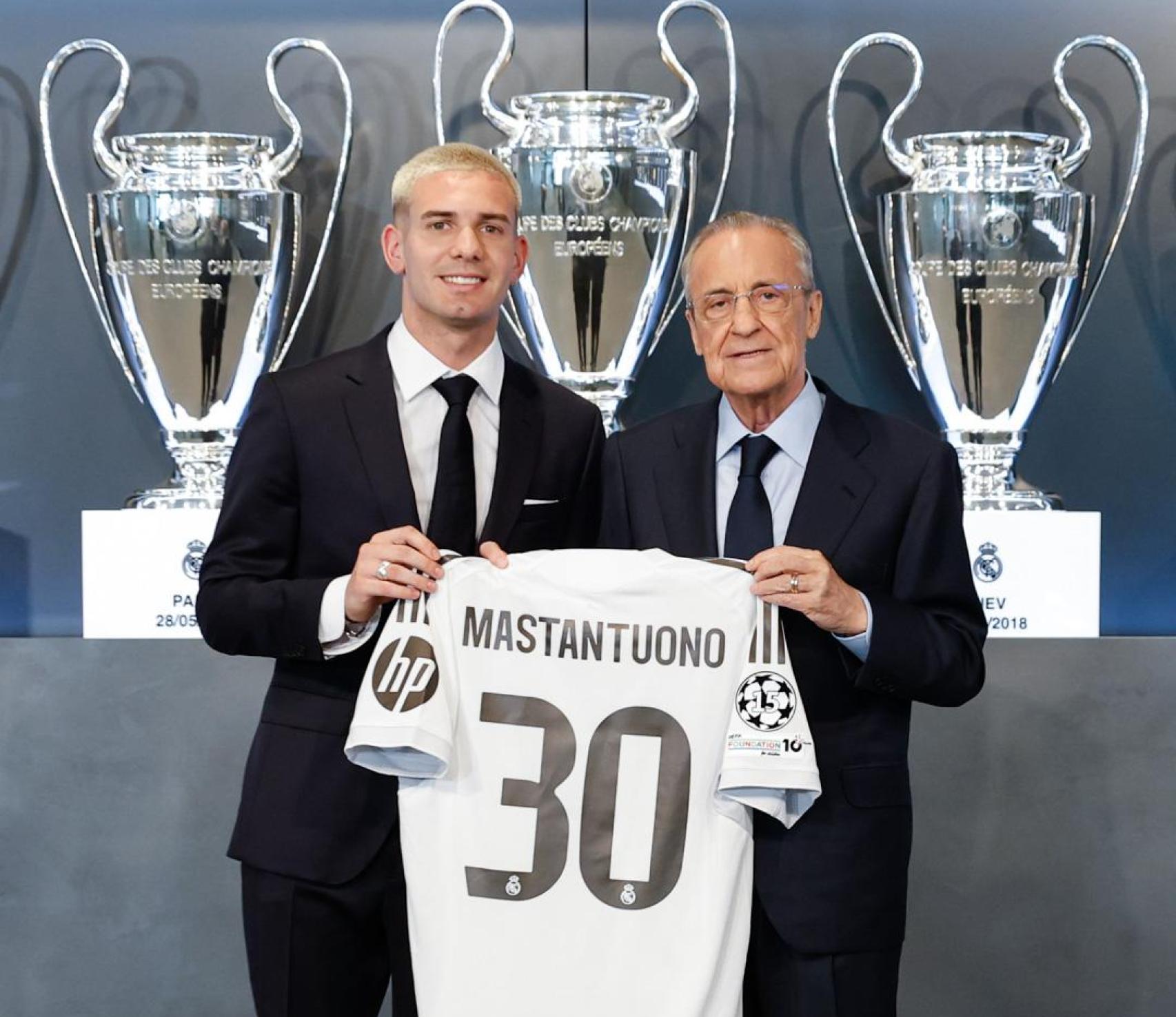 El Real Madrid presenta a Franco Mastantuono