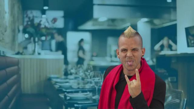 Montaje de Dabiz Muñoz y el restaurante Gresca de Barcelona