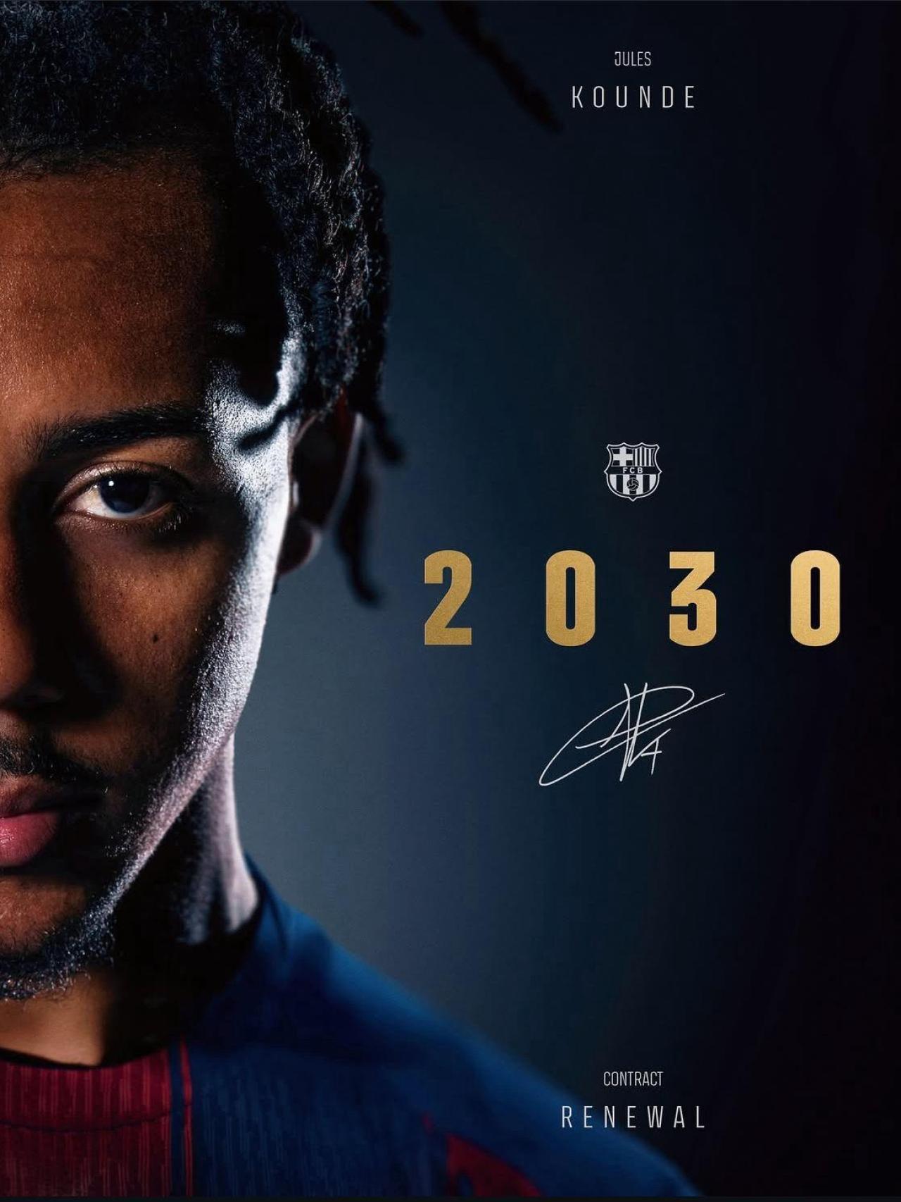 El FC Barcelona hace oficial la renovación de Koundé hasta 2030