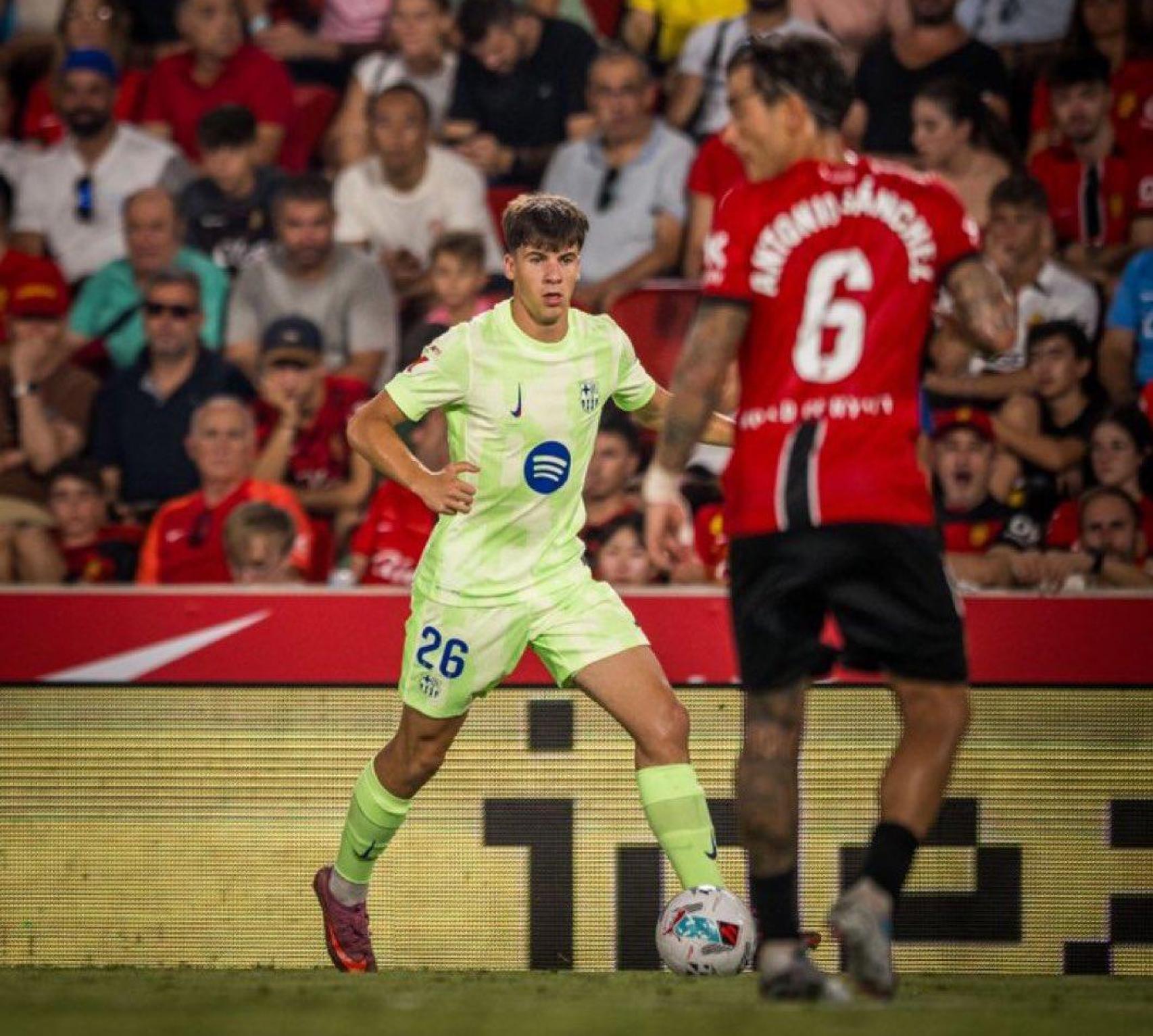 Jofre Torrents en su debut con el Barça