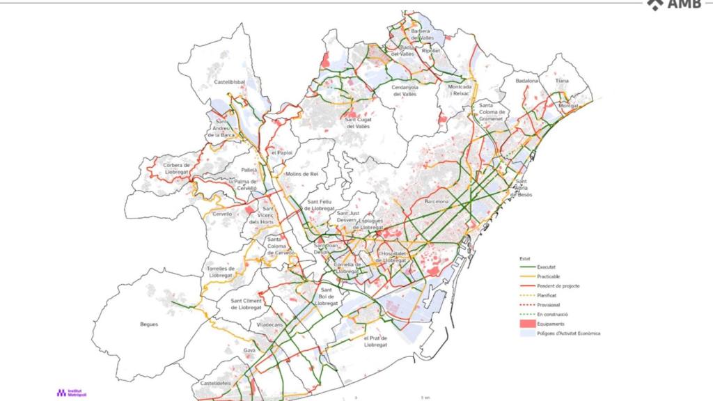 Mapa de la xarxa de Bicivia