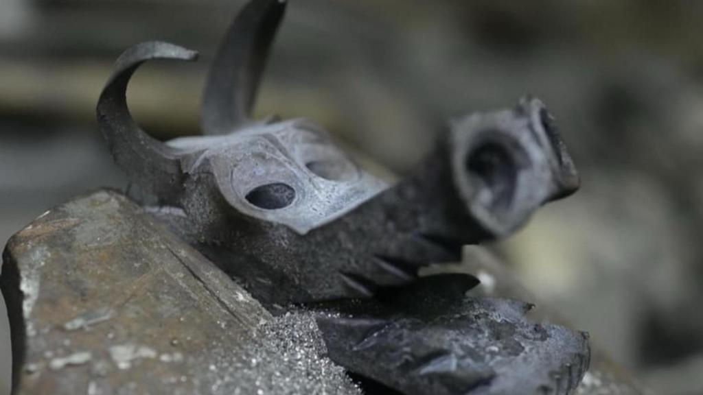 Uno de los elementos realizados en la forja de Josep Ullod en Barcelona