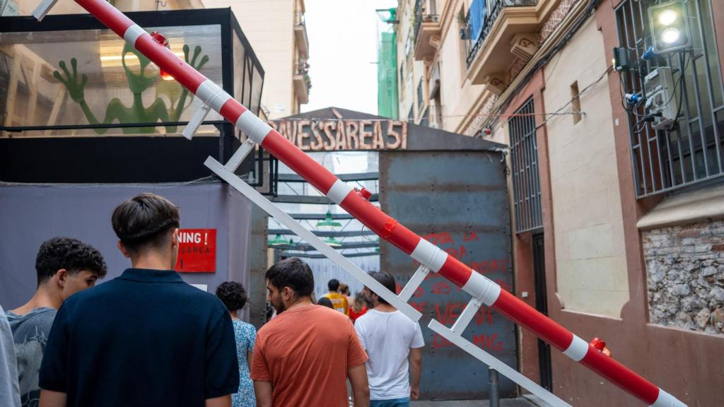 Decoració del carrer Travessia de Sant Antoni a Gràcia